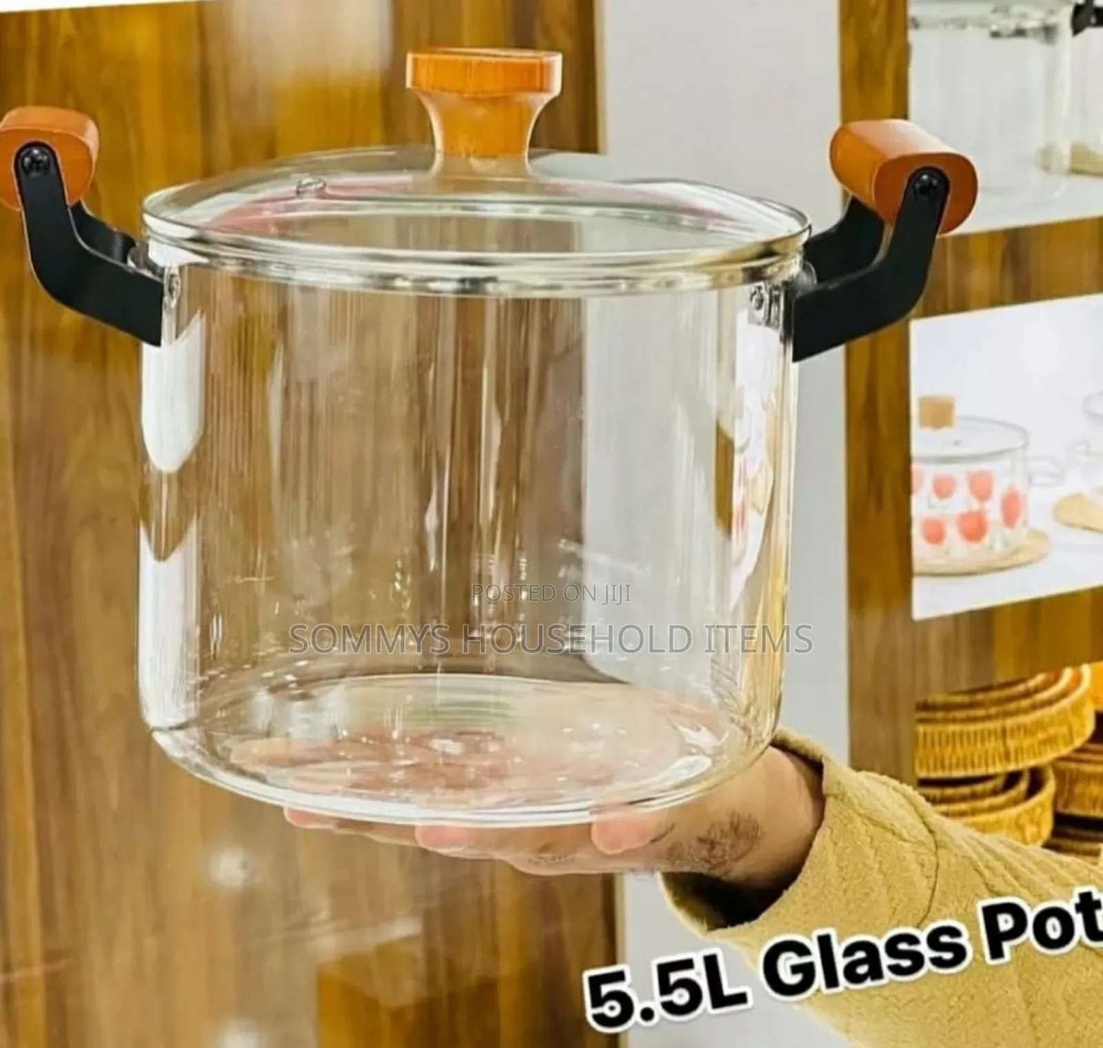 5.5L Glass Cooking Pot