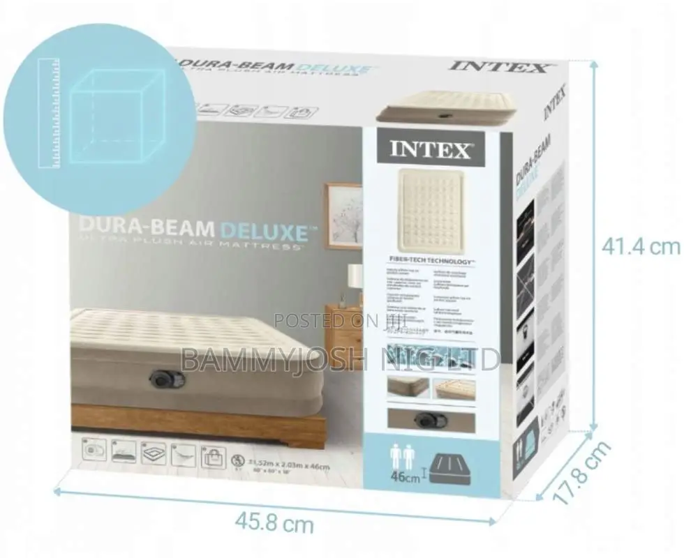 Queen Size Ultra Plush Air Mattress With Bag and Pump