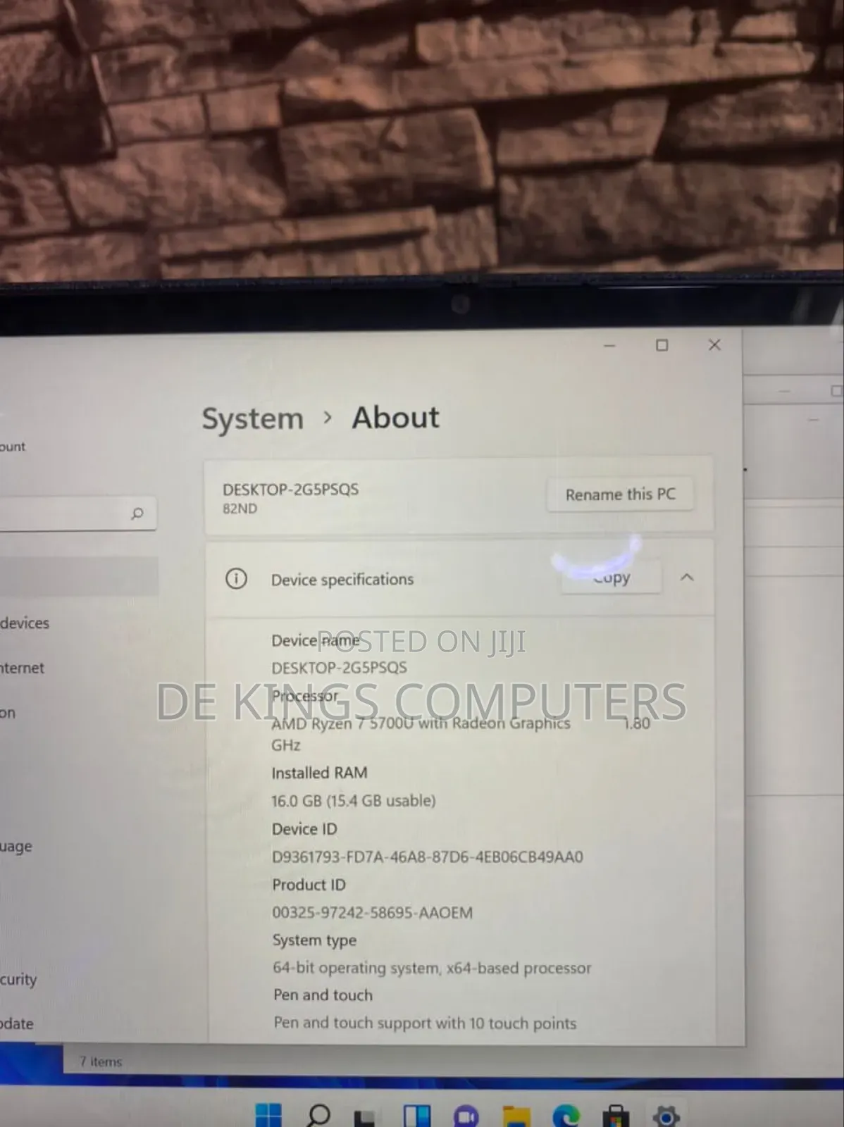 Laptop Lenovo 16GB AMD Ryzen 7 SSD 512GB