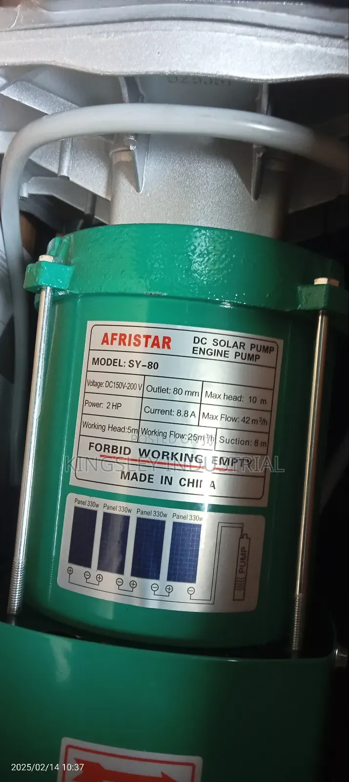 DC Solar Surface Farm Water Pump 2hp 1500w 3inches