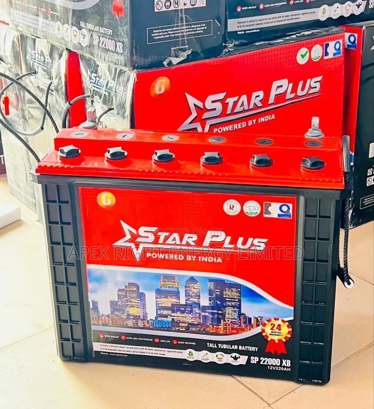 220ah Star Plus India Product Tall Tubular Battery