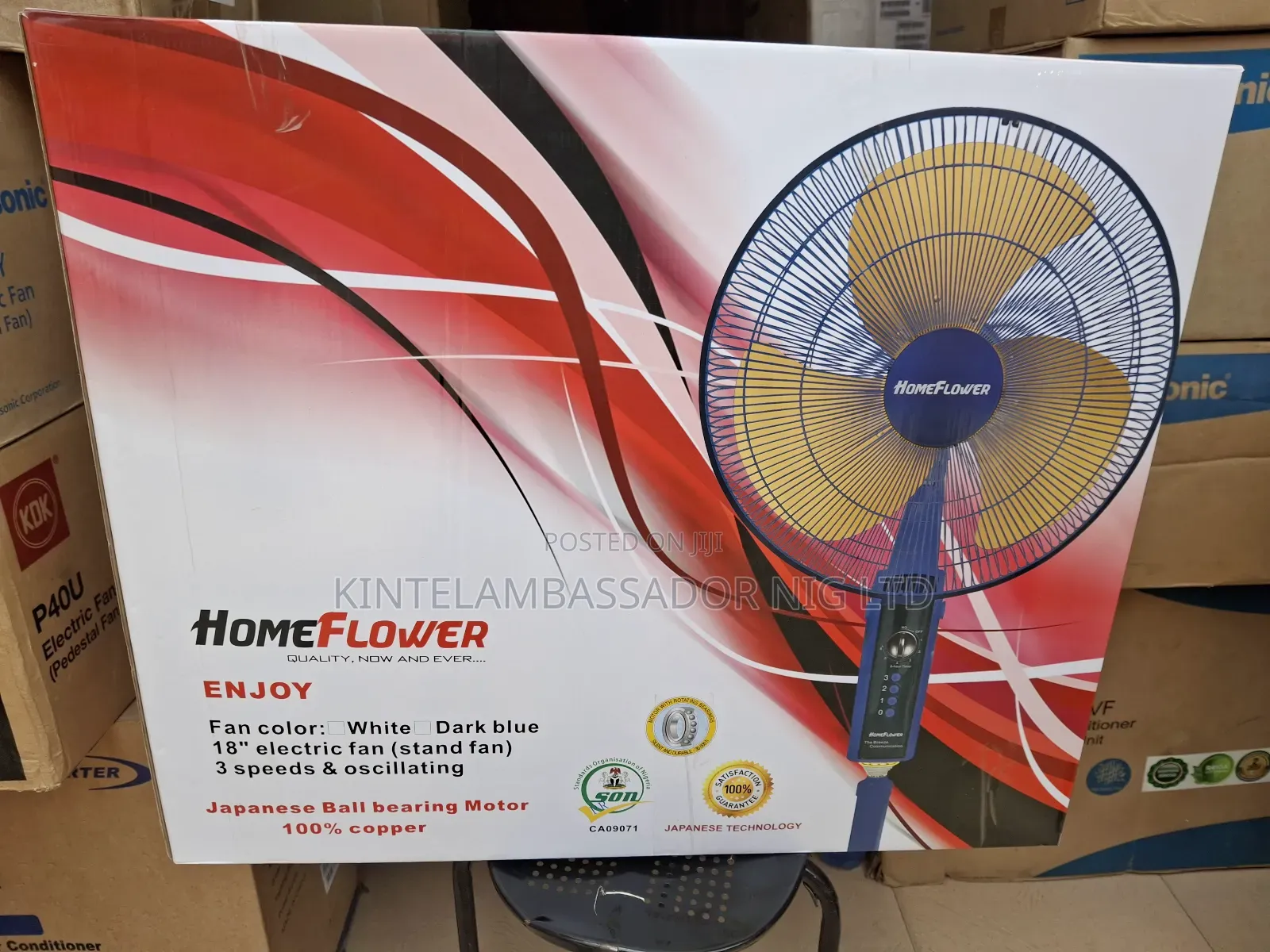 18" Home Flower Standing Fan