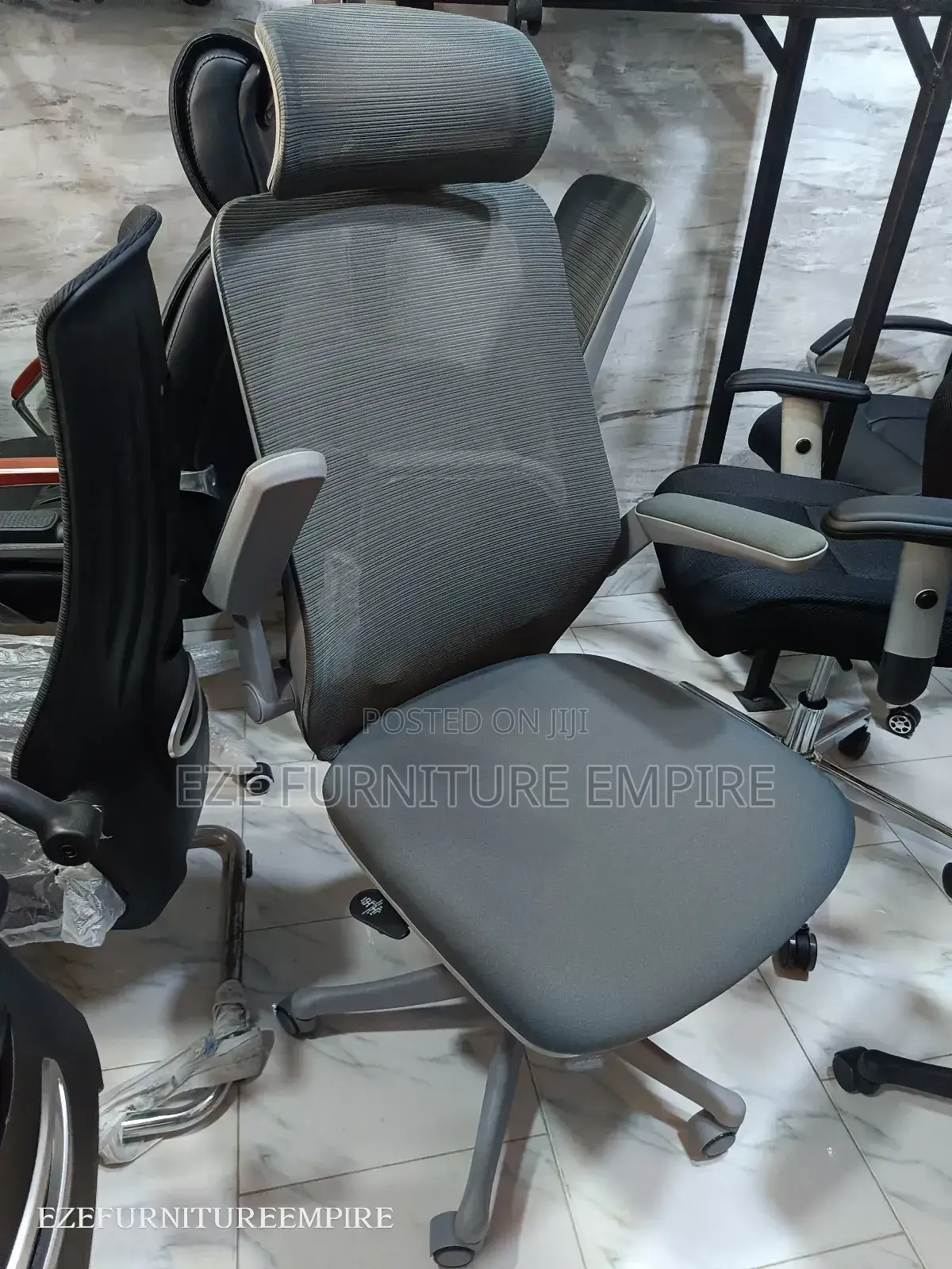 Ergonomic Adjustable Gray Office Chair