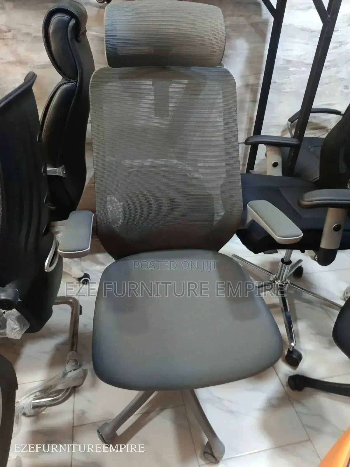 Ergonomic Adjustable Gray Office Chair