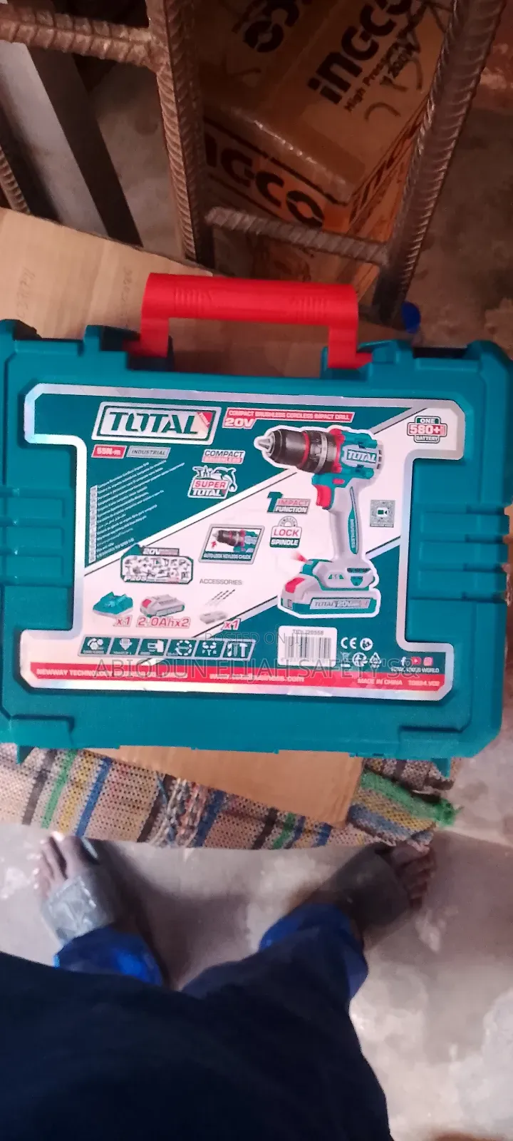 Original Total Cordless Battery Hiltli Screwing Machine