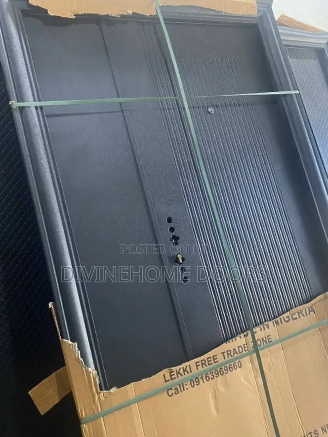 Black Big Frame Steel Door