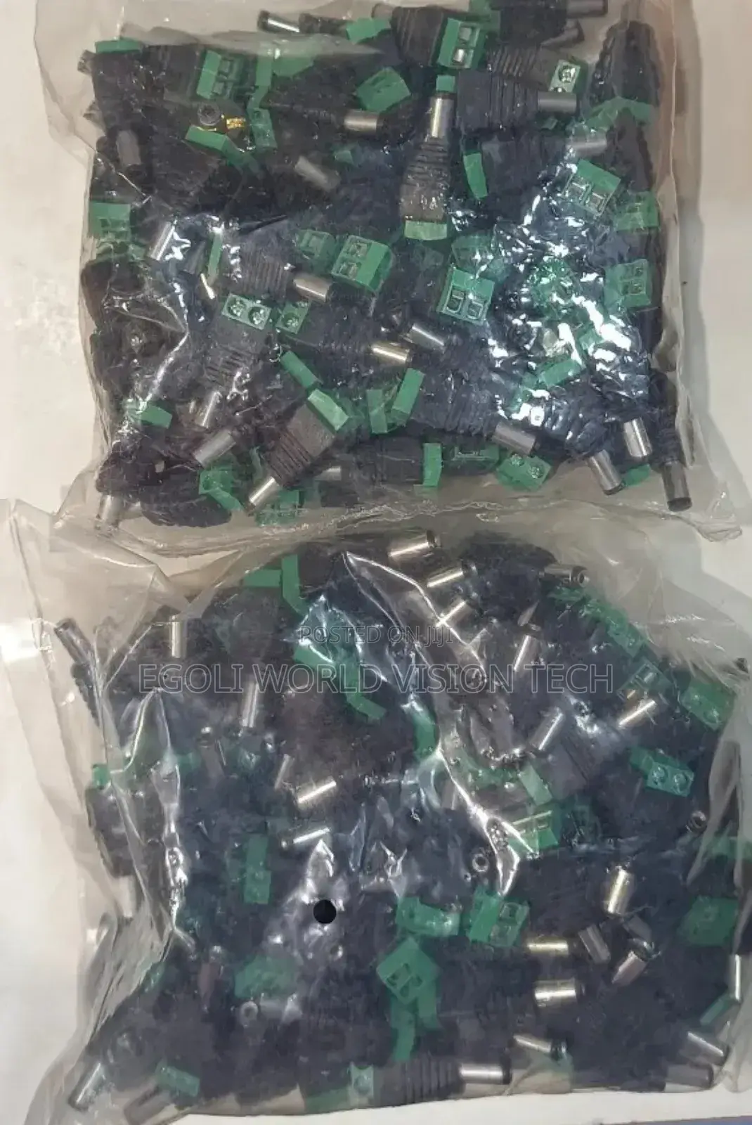 Black And Green DC Power Connector Plugs
