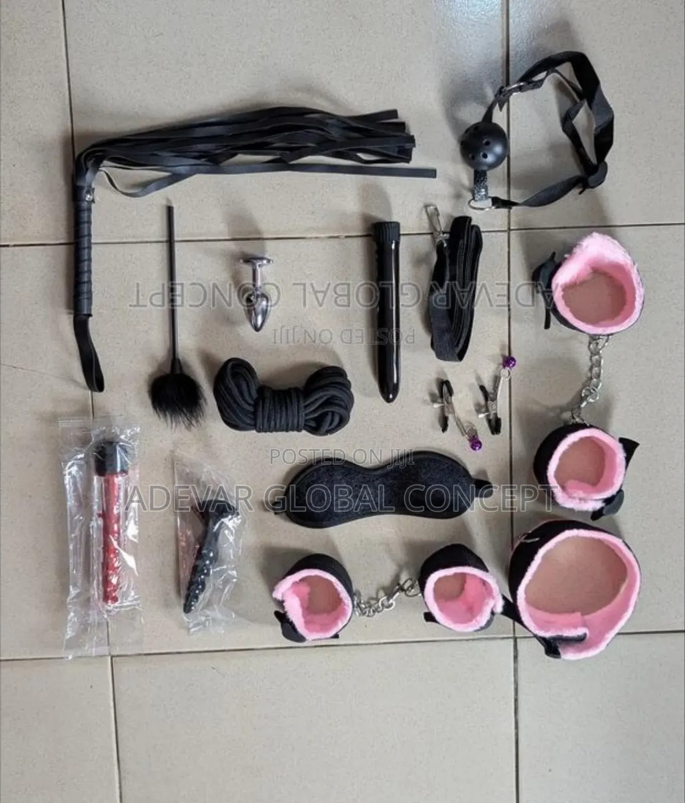 New 13pcs BDSM Kits Hand Leg Cuffs With Vibrators Sex Toy