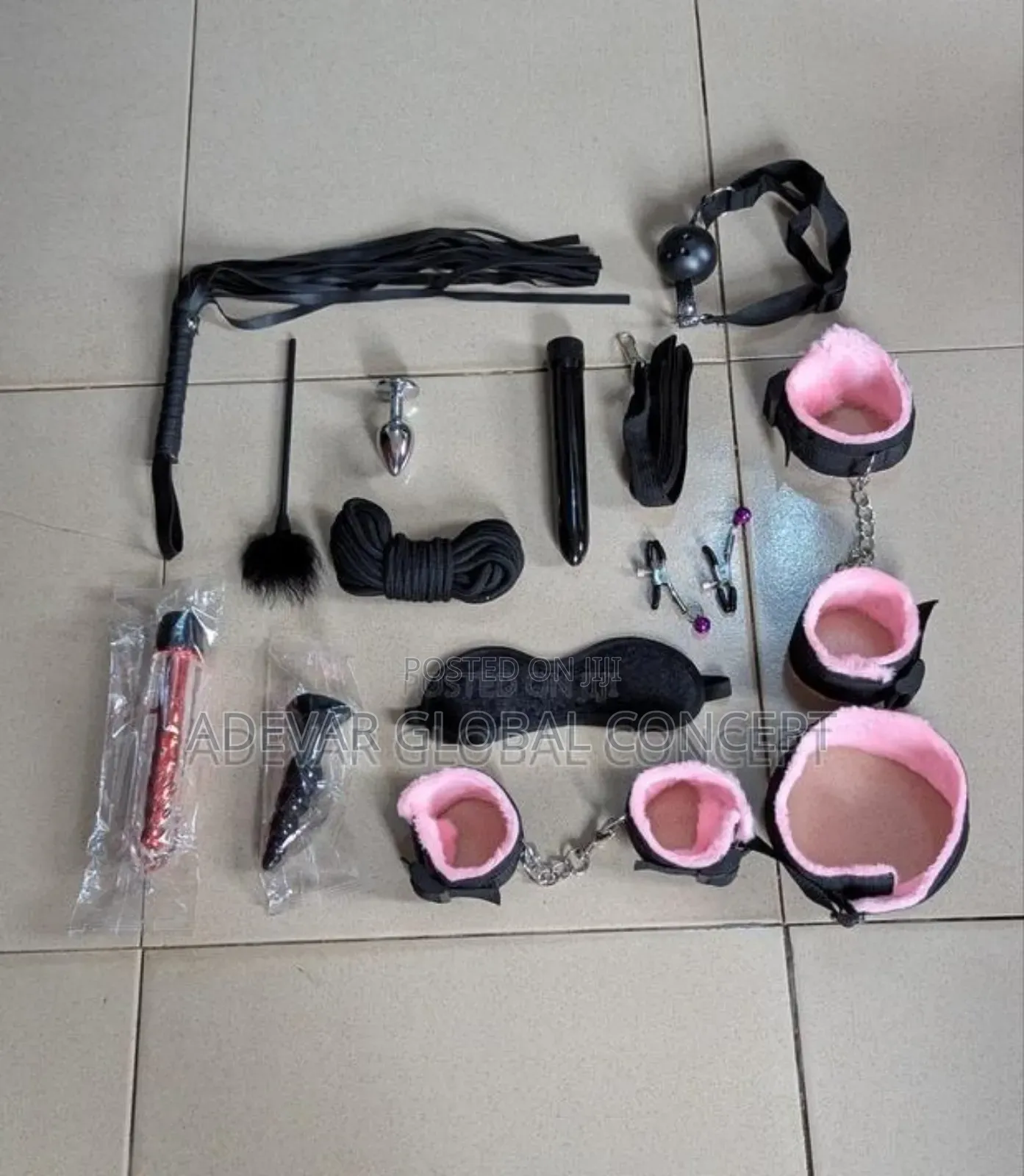 New 13pcs BDSM Kits Hand Leg Cuffs With Vibrators Sex Toy
