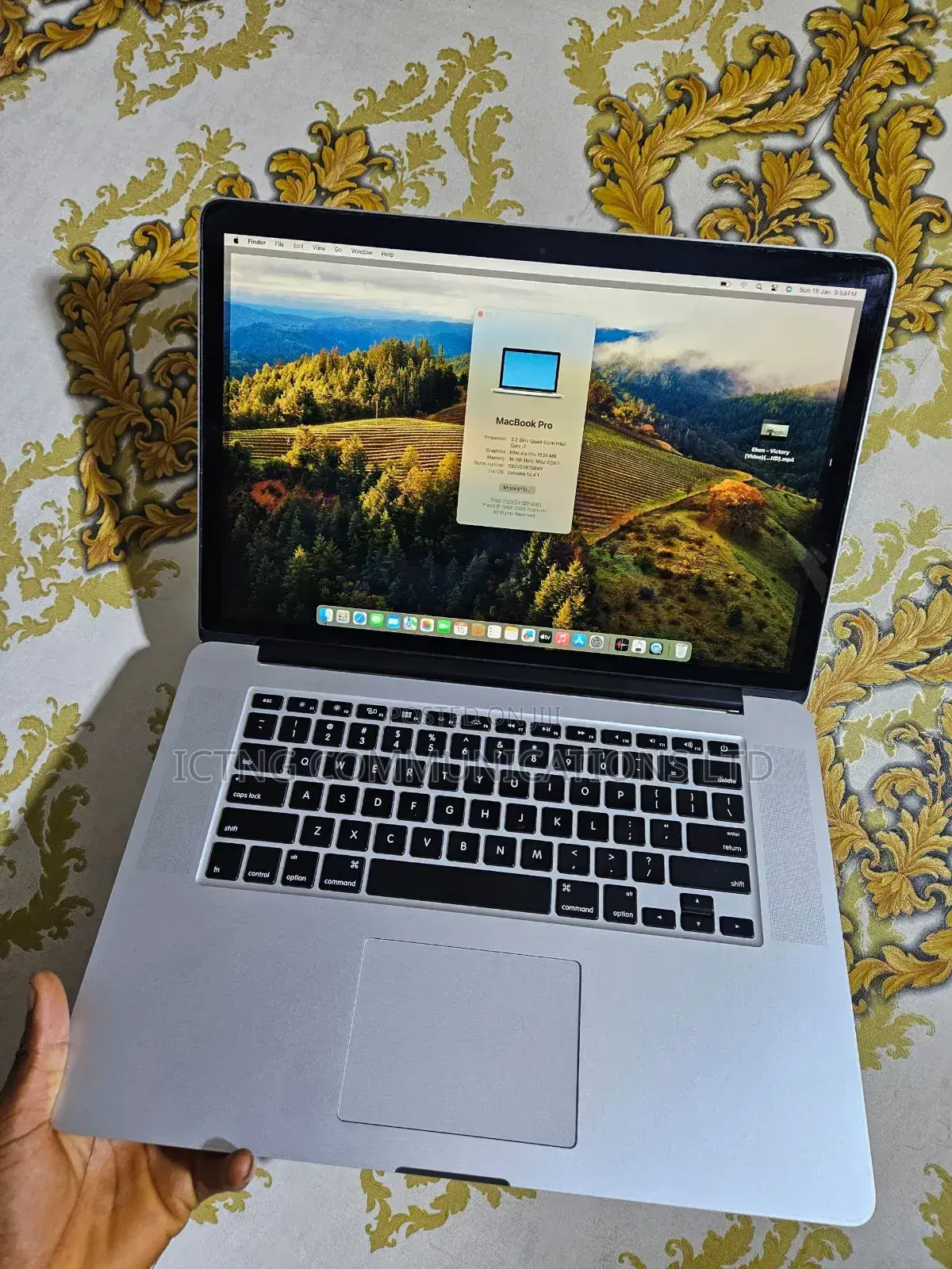 Laptop Apple MacBook Pro 2015 16GB Intel Core I7 SSD 512GB