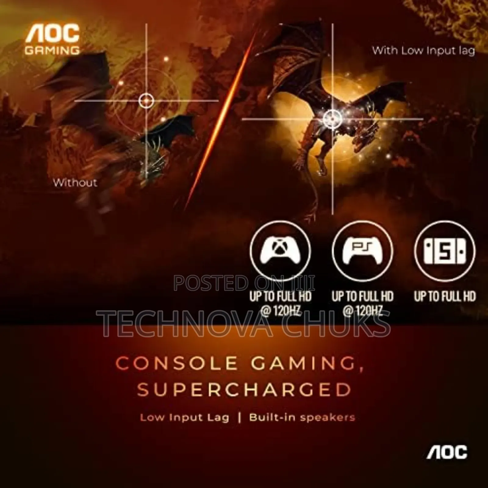 AOC CQ32G2S 32" Curved Frameless Gaming Monitor 1ms 165hz