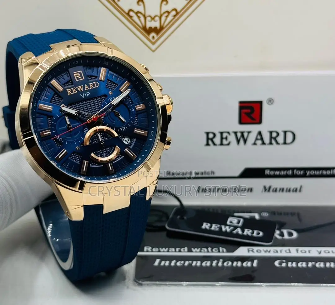 Reward Quality Luxury Men Rubber Strap Wristwatch