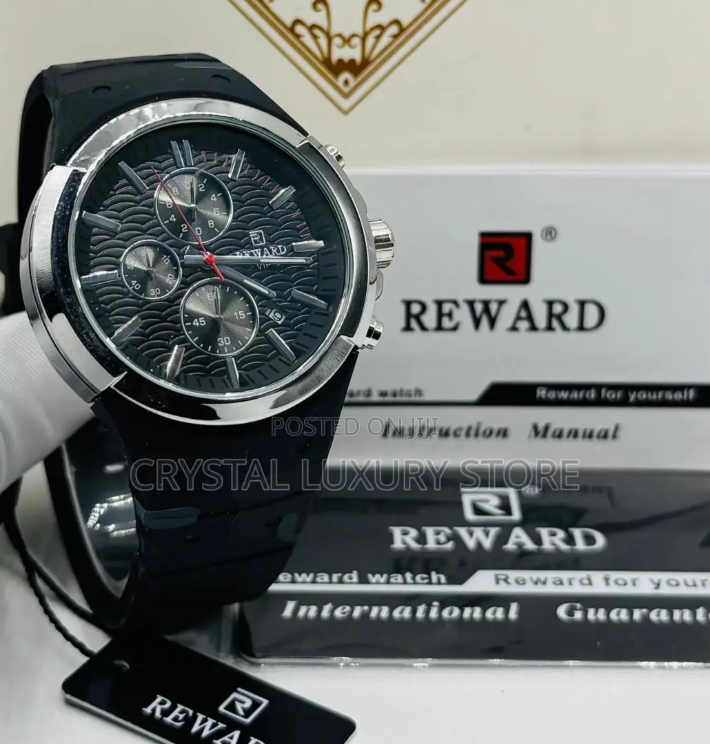 Reward Quality Luxury Men Rubber Strap Wristwatch