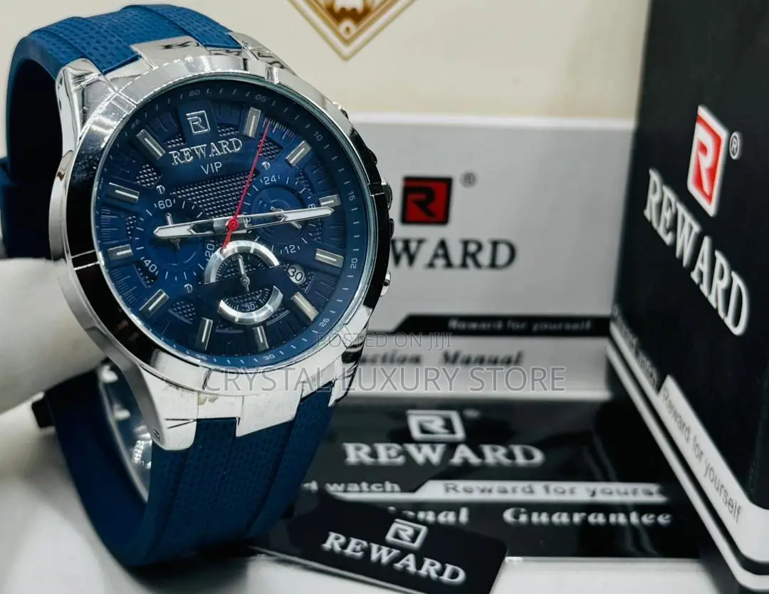 Reward Quality Luxury Men Rubber Strap Wristwatch