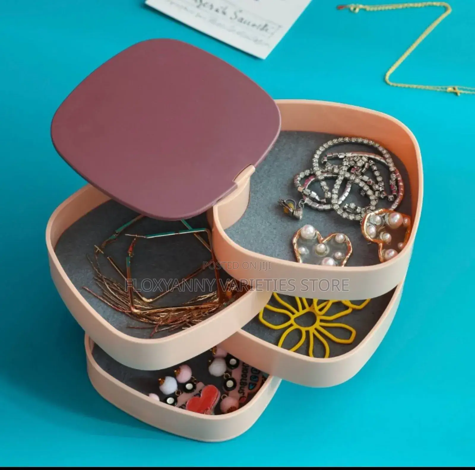 Box Shape Jewelry Organizer With Mirror
