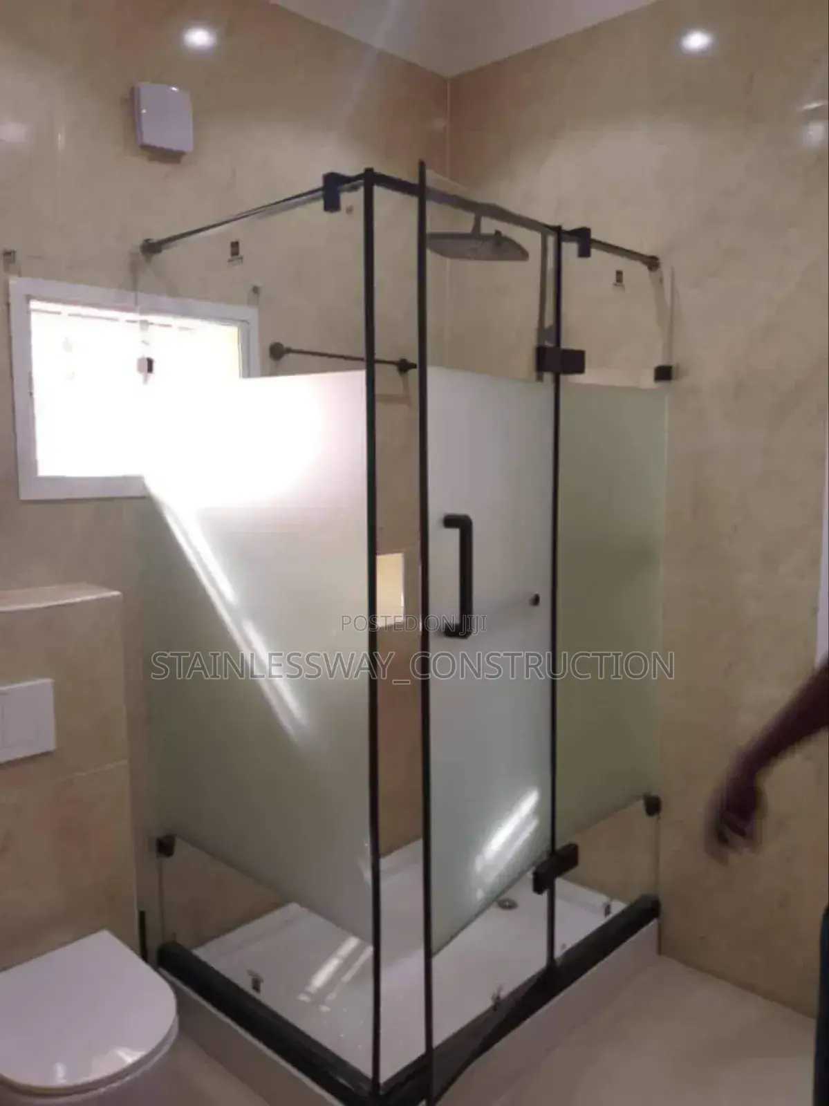 Shower Glass With Sticker