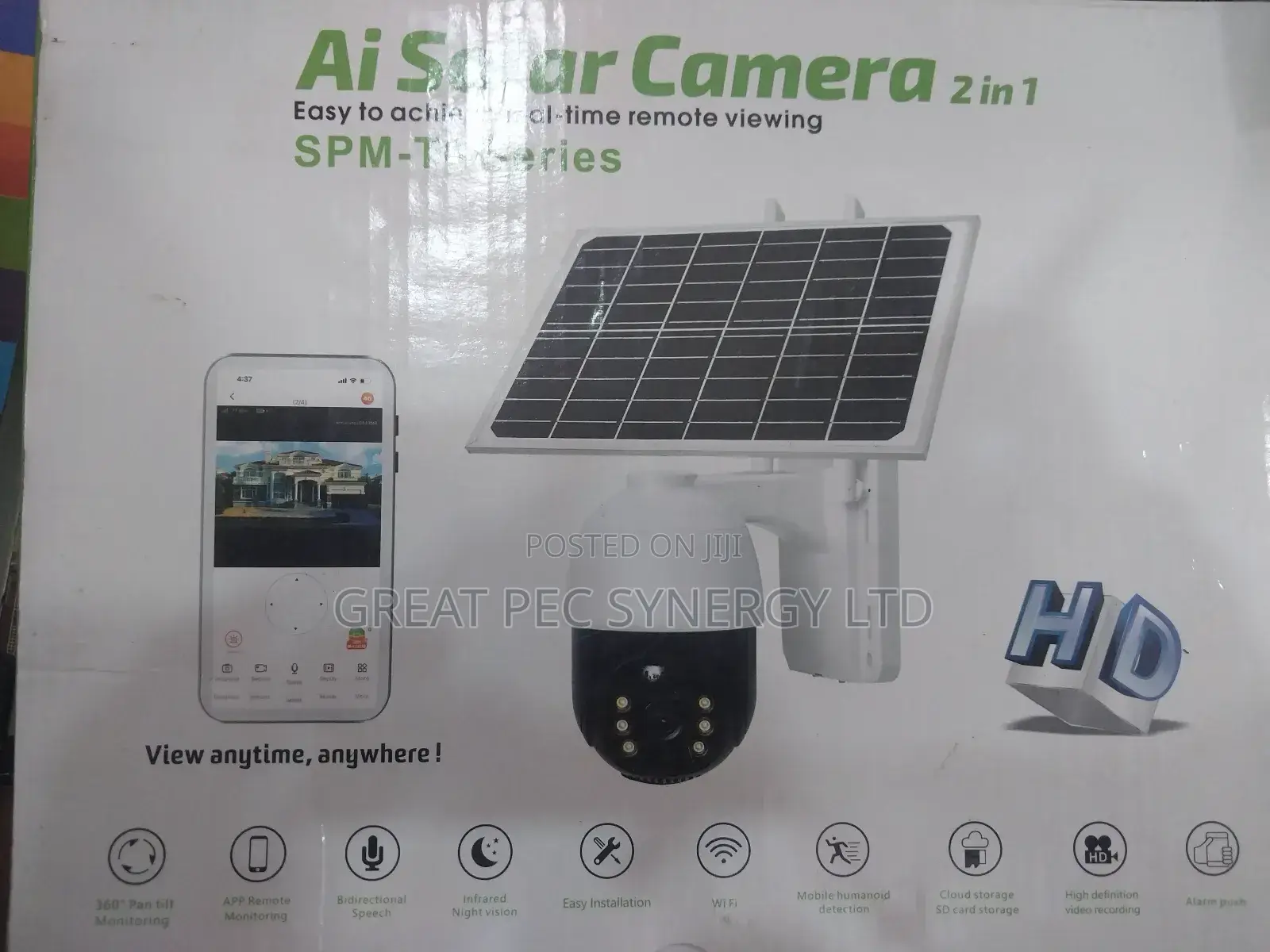 Ai Solar Camera 2 in 1 (Cctv With Solar Panel)