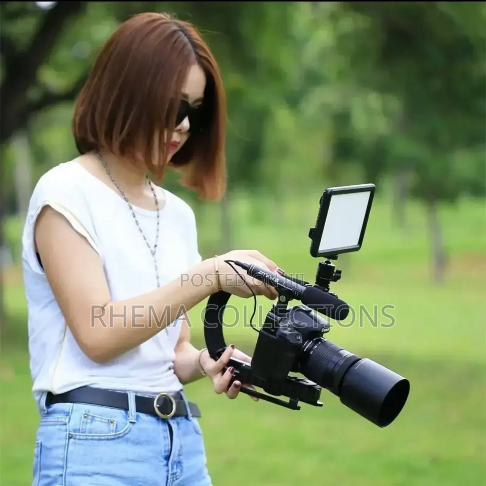 Professional Camera/Mobile Phone Stabilizer With Fill Light