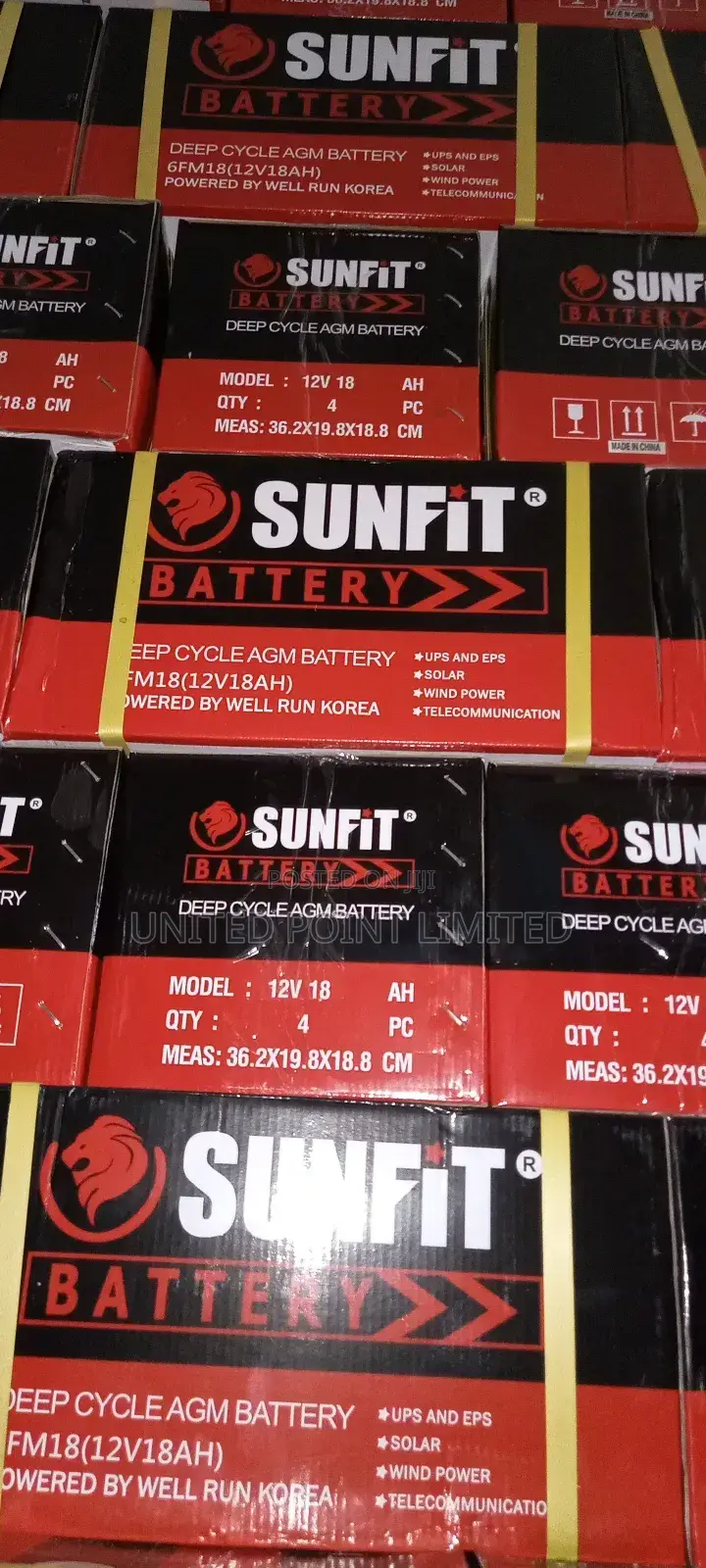 Sunfit Battery 18ah AGM