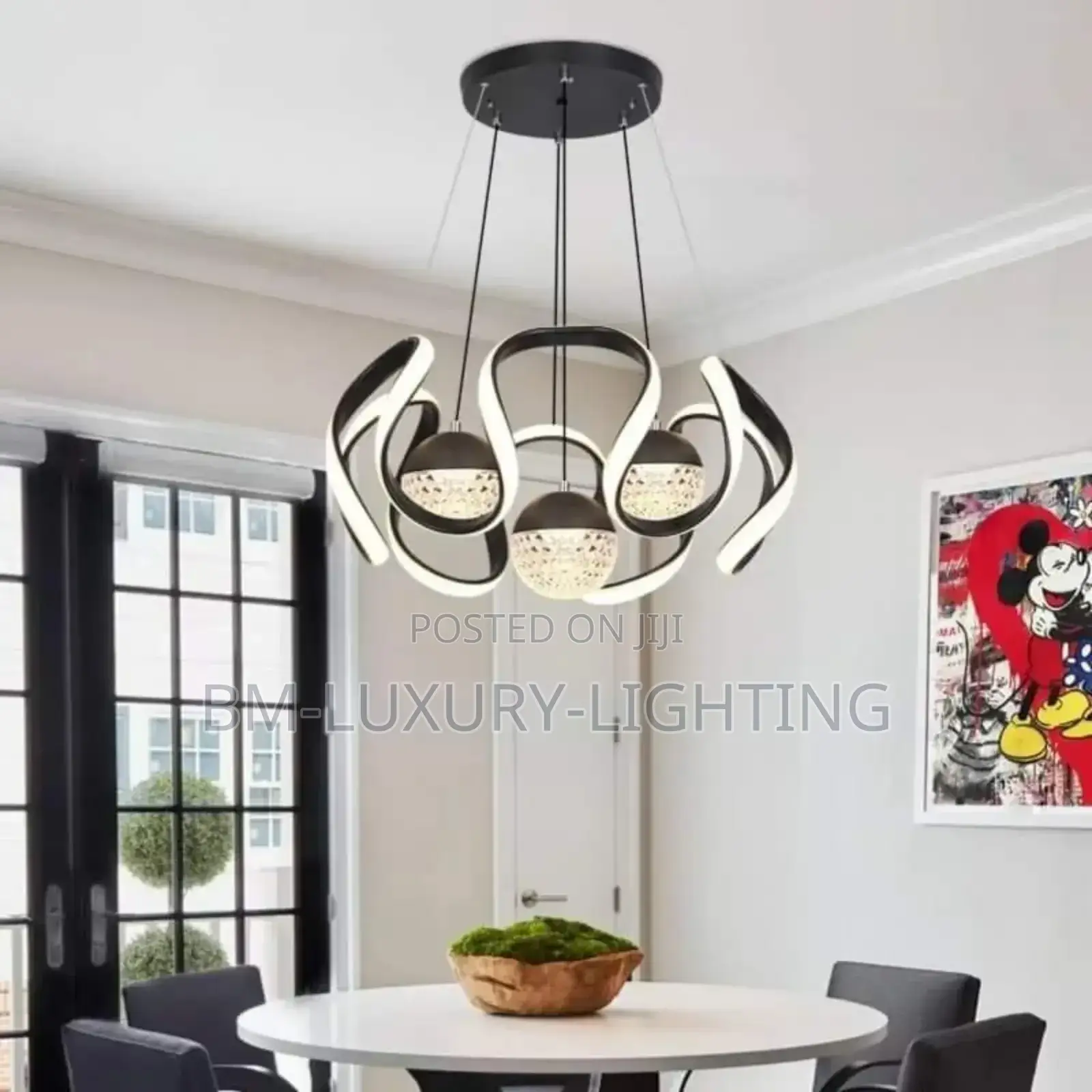 3 Luxury Crystal Drop Minimalist Chandelier