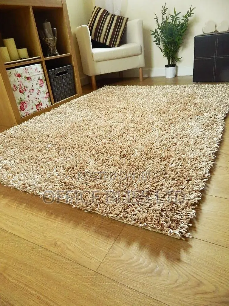 Indian Shaggy Center Rug - Cream
