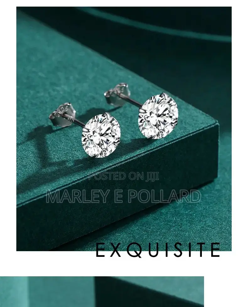 925 Sterling Silver Aaa+ Cz Earrings Studs