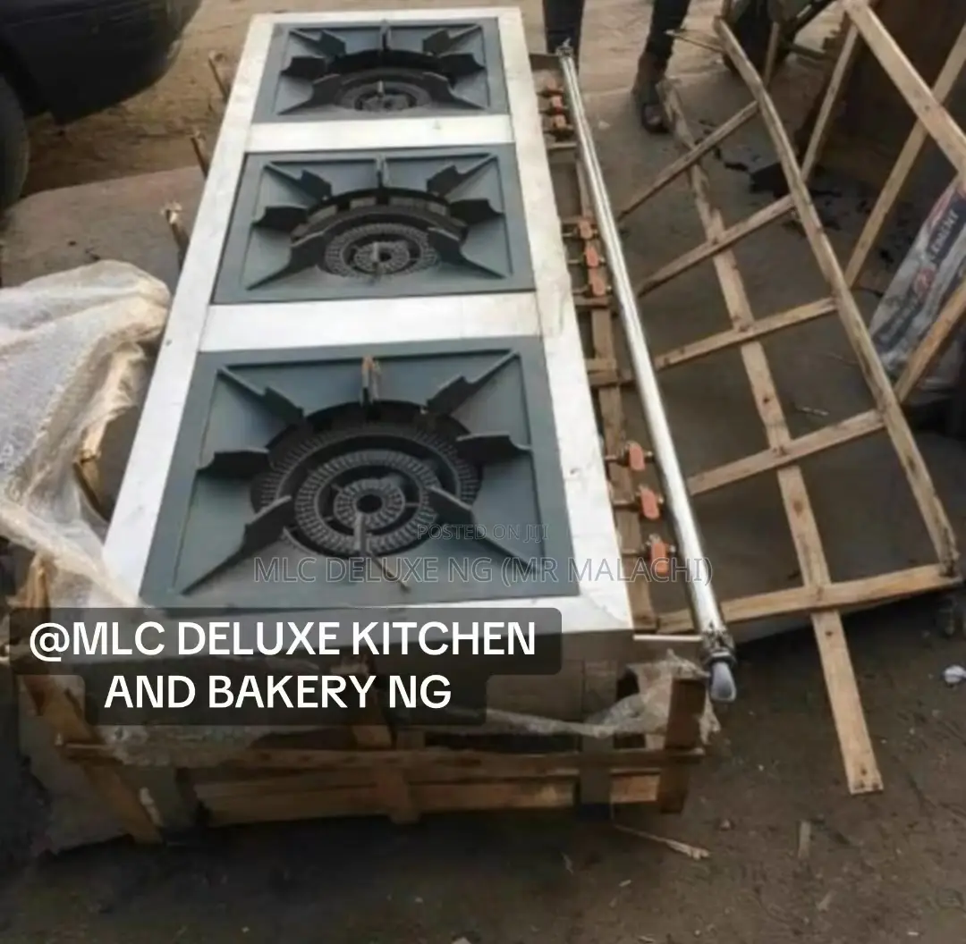 3phace Industrial Gas Stove Cooker (3burner Stock Pot Cooker