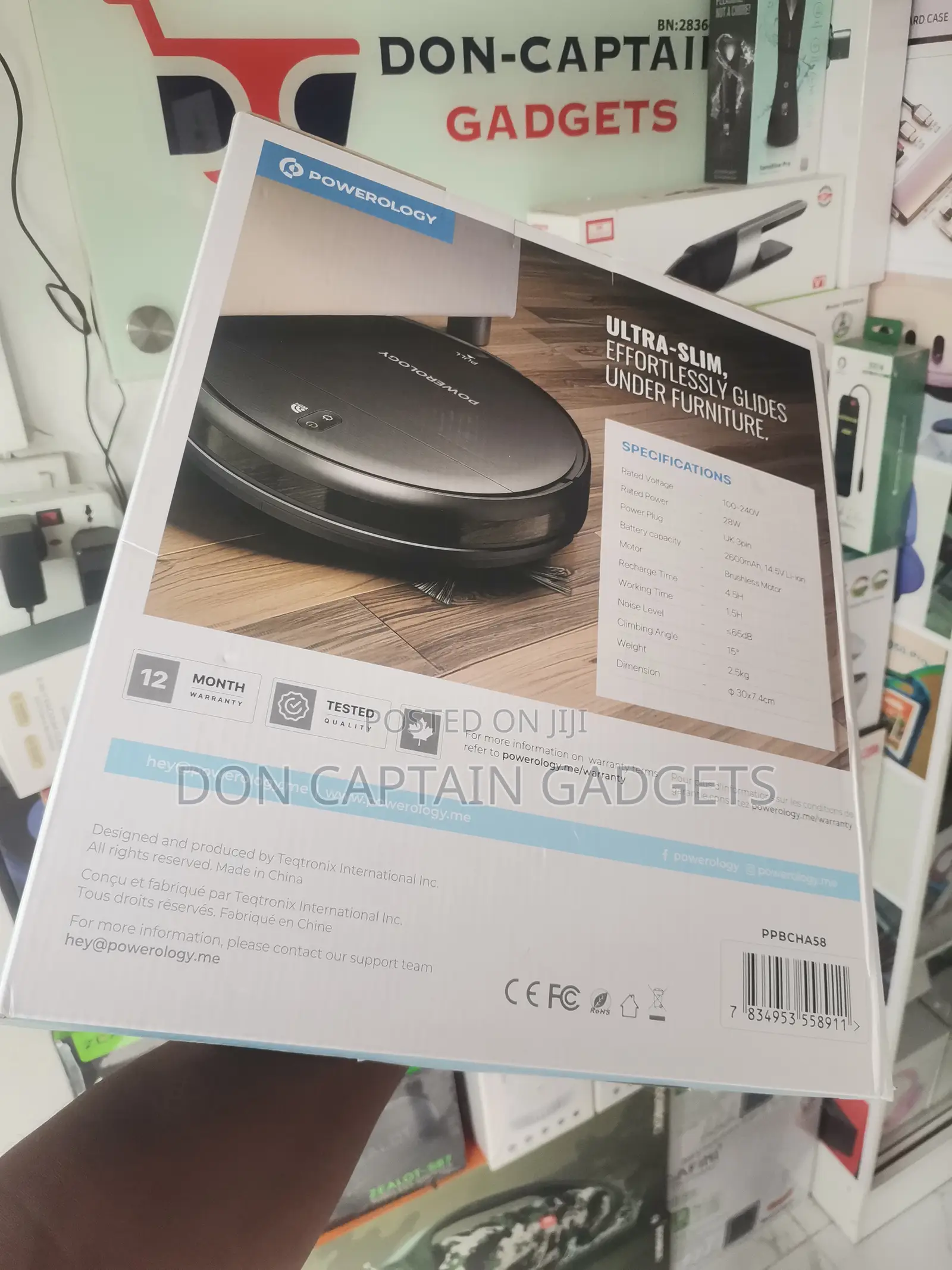 Powerology Smart Robotic Vacuum Mop Cleaner PP058
