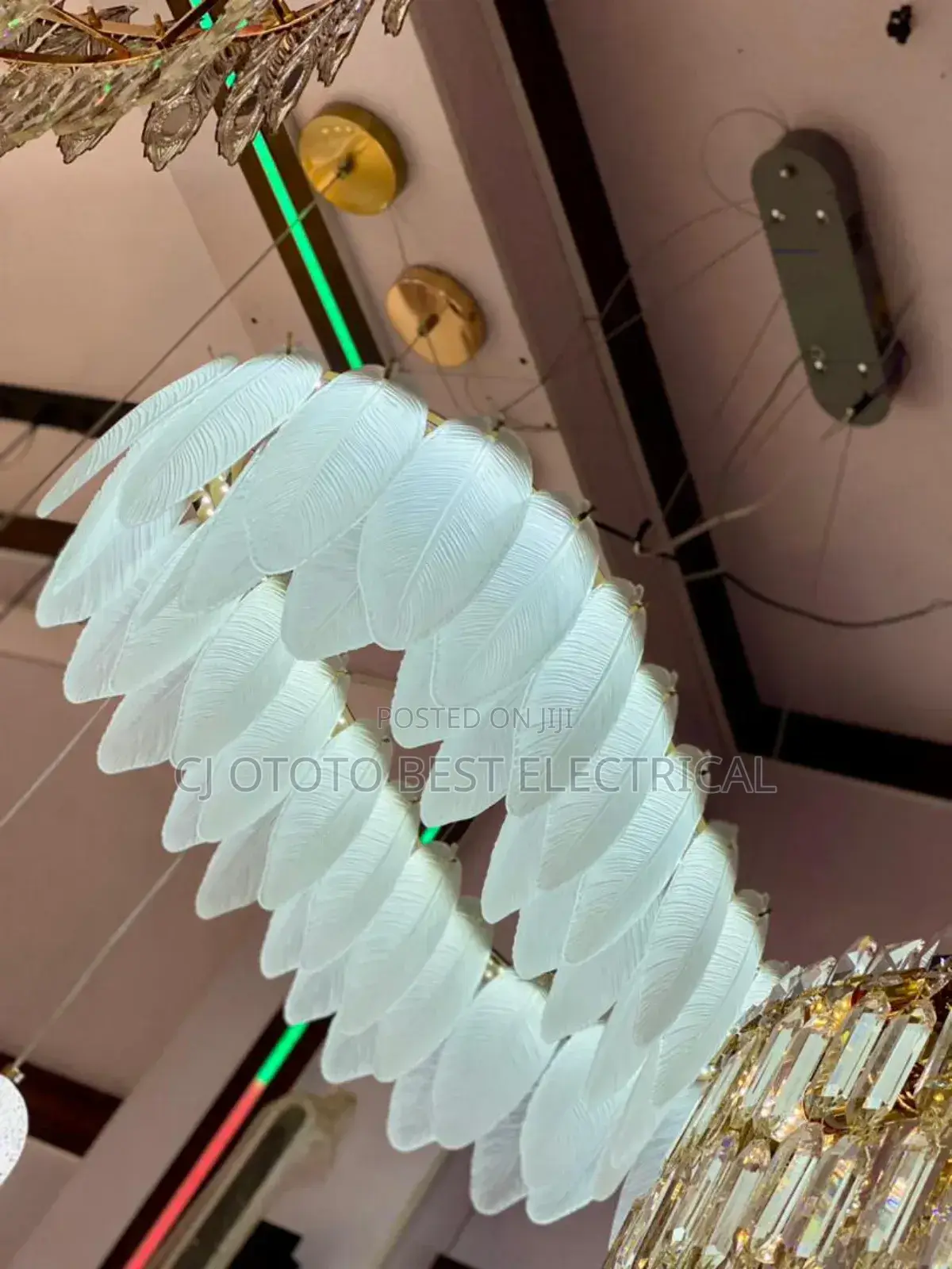 Crystal Luxury Dining Room Light, Display White Warm White