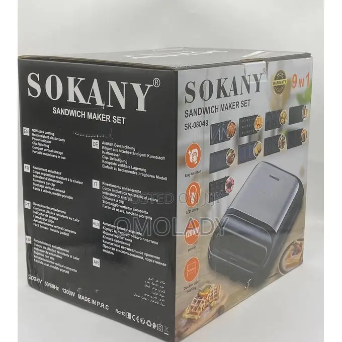 Sokany 9in1 Portable Sandwich Maker Set