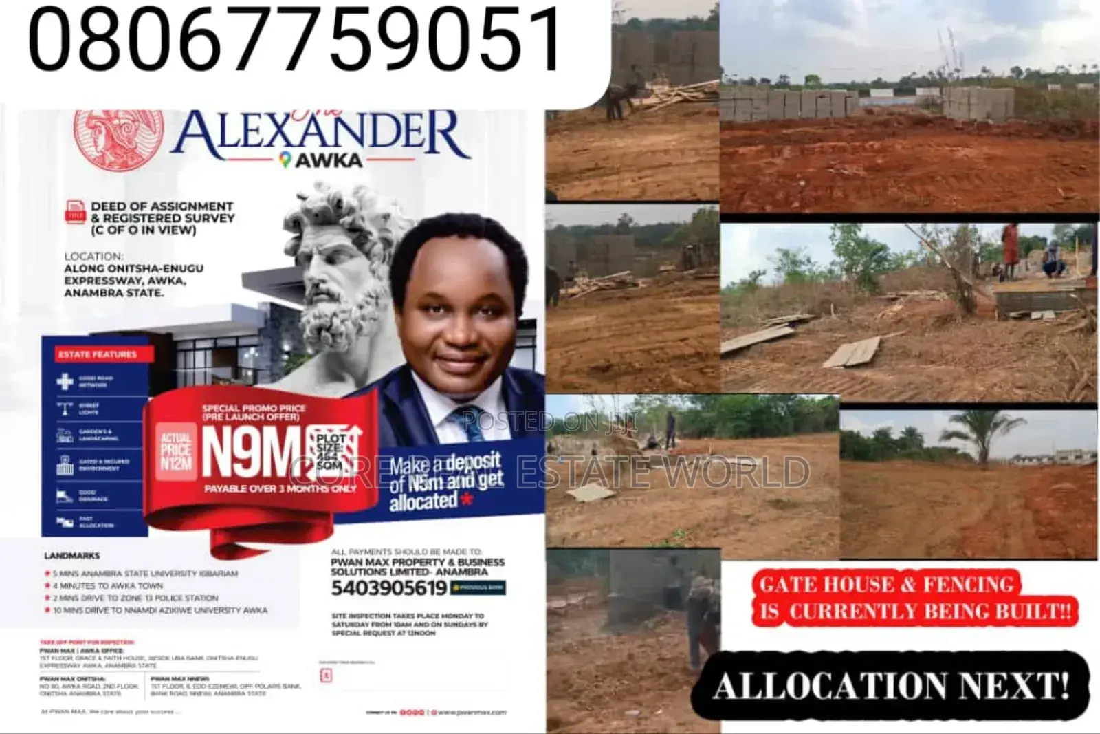 Buy and Build Estate Land, Along Onisha Enugu, Akwa Anambra