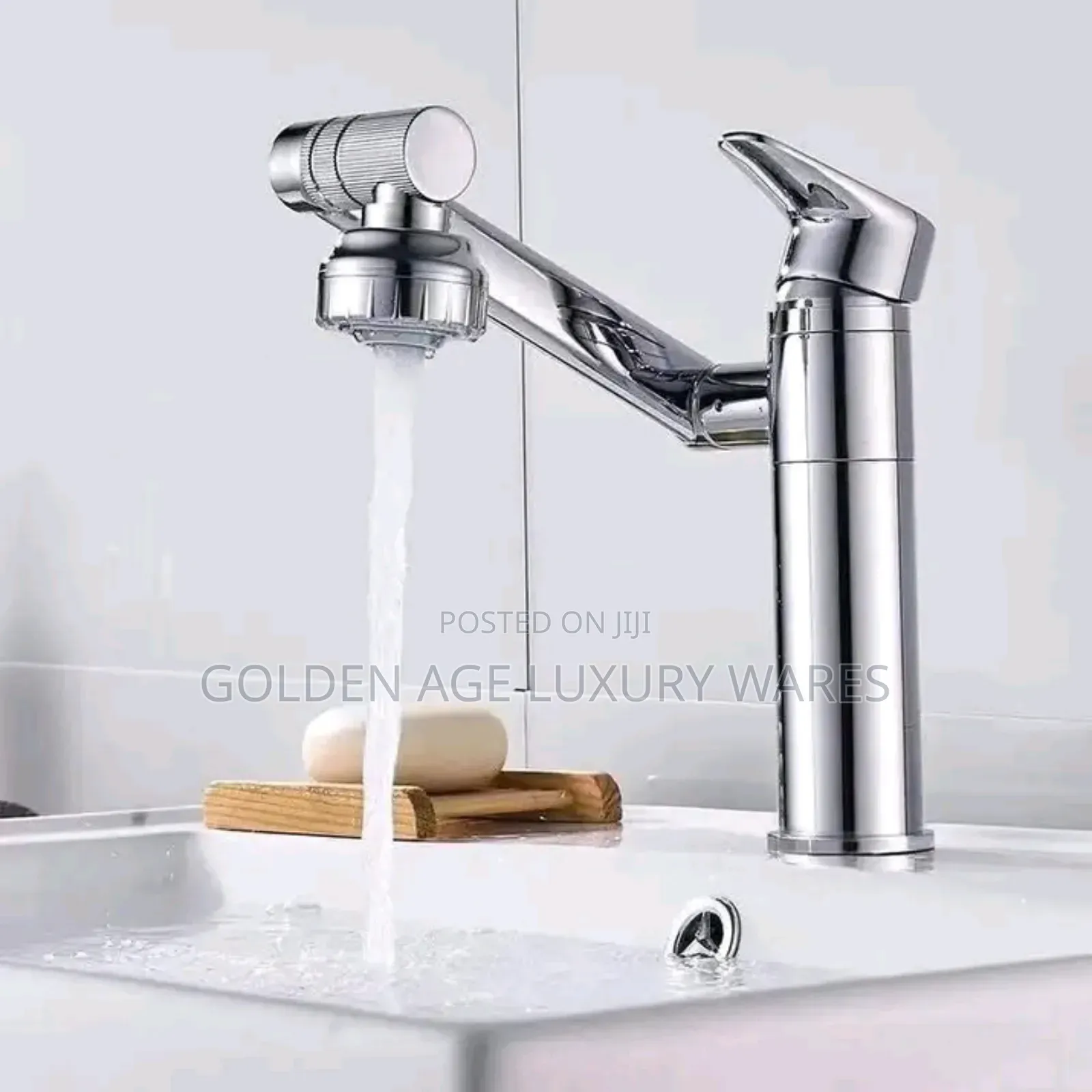 Chrome Swerving Basin Tap