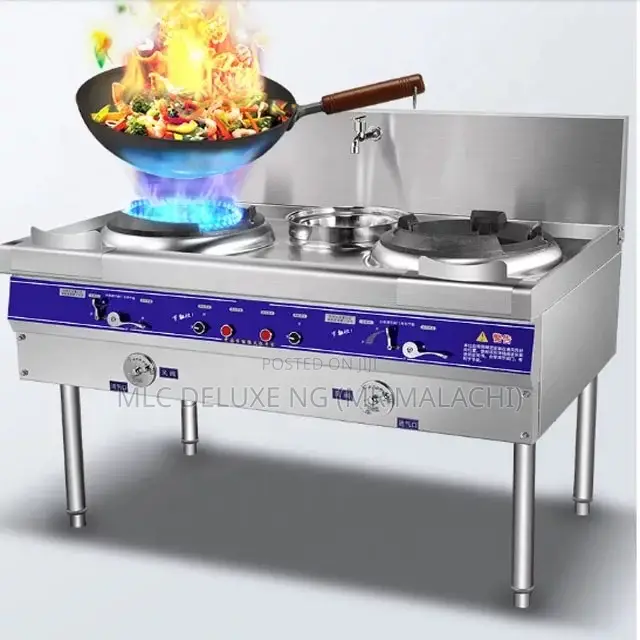 Industrial Pressure Chinese Cooker / 2 Burners Chinese Stove