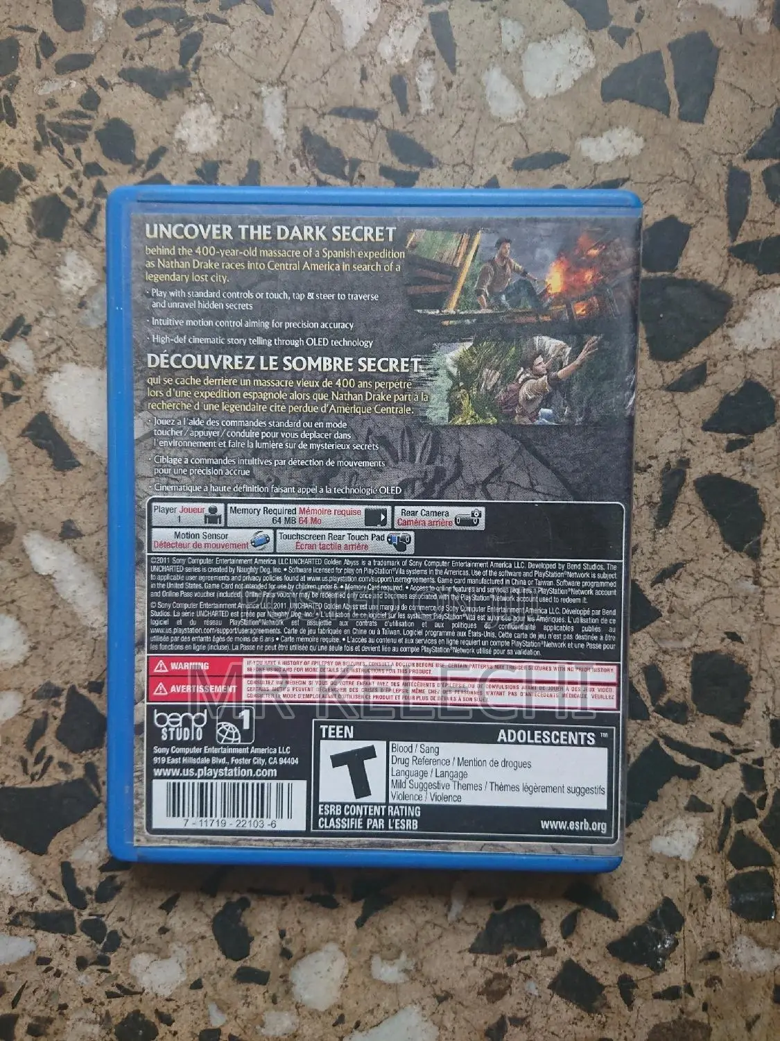UK Used Uncharted Cartridge for Playstation Vita. (PSVITA)