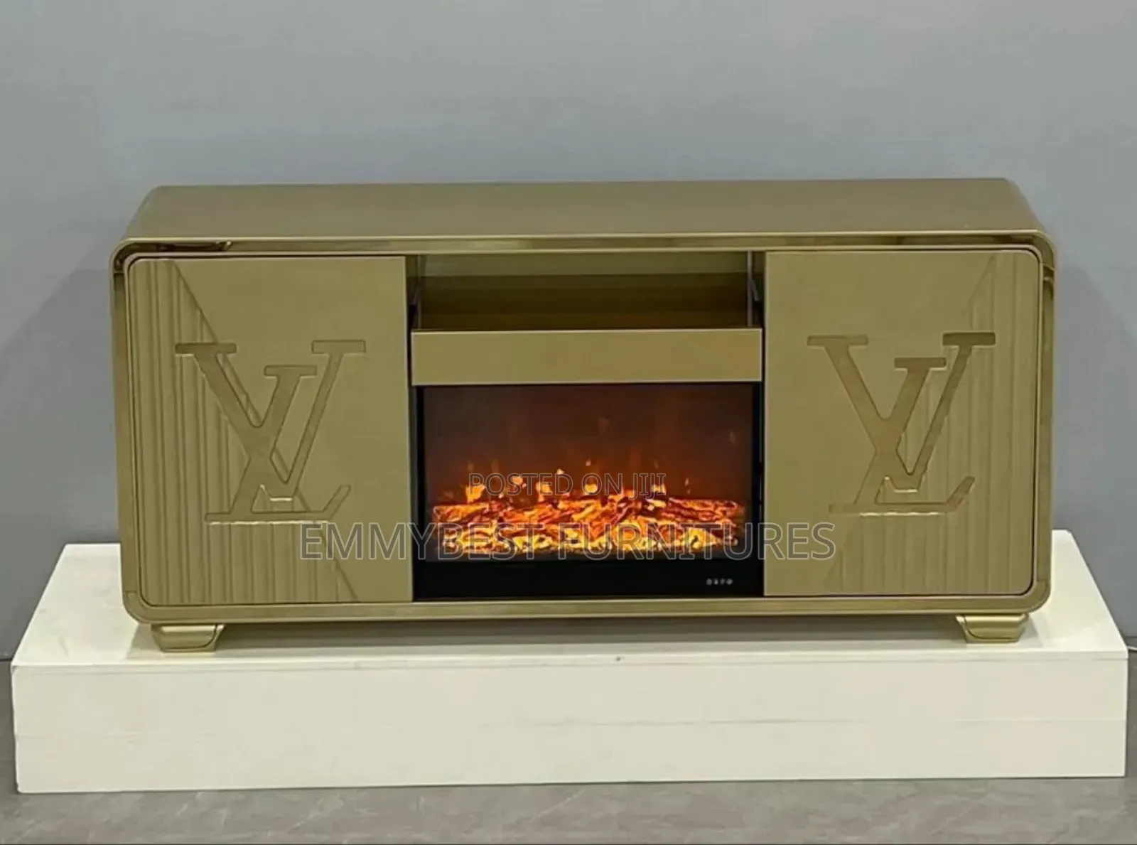 Golden Fireplace Shelve.