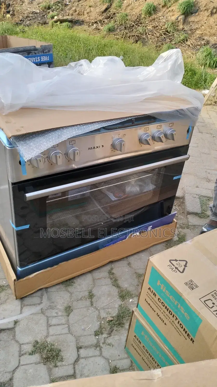 Brand New Maxi 5 Burner INOX Gascooker 90cm by 60cm