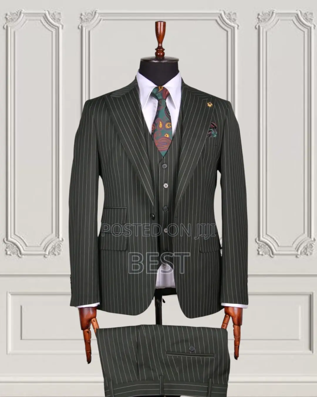 Luxurious Turkish 3pis Quality Strip Suit for Men