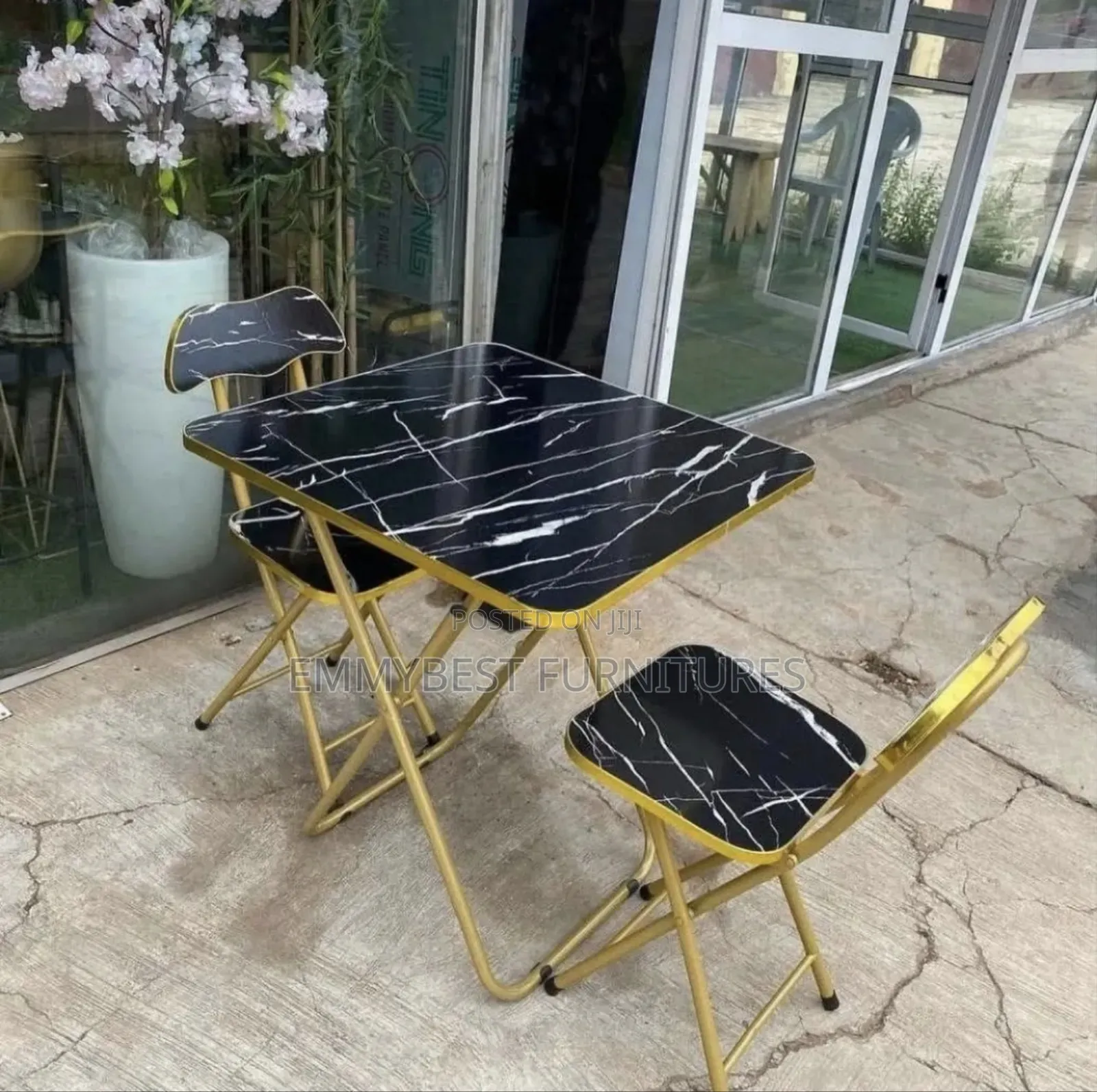 Folding Table and Chairs.