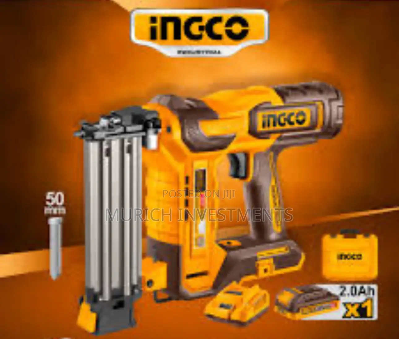 Cordless Brad Nailer With Battery Charger, With Brad Nails