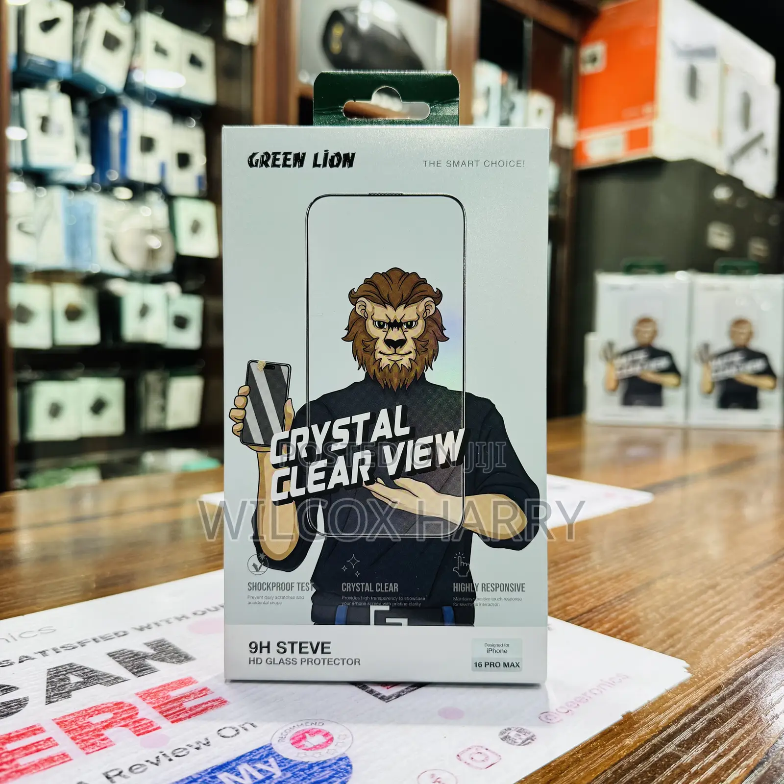 iPhone 16pro Max Screen Guard Original Green Lion