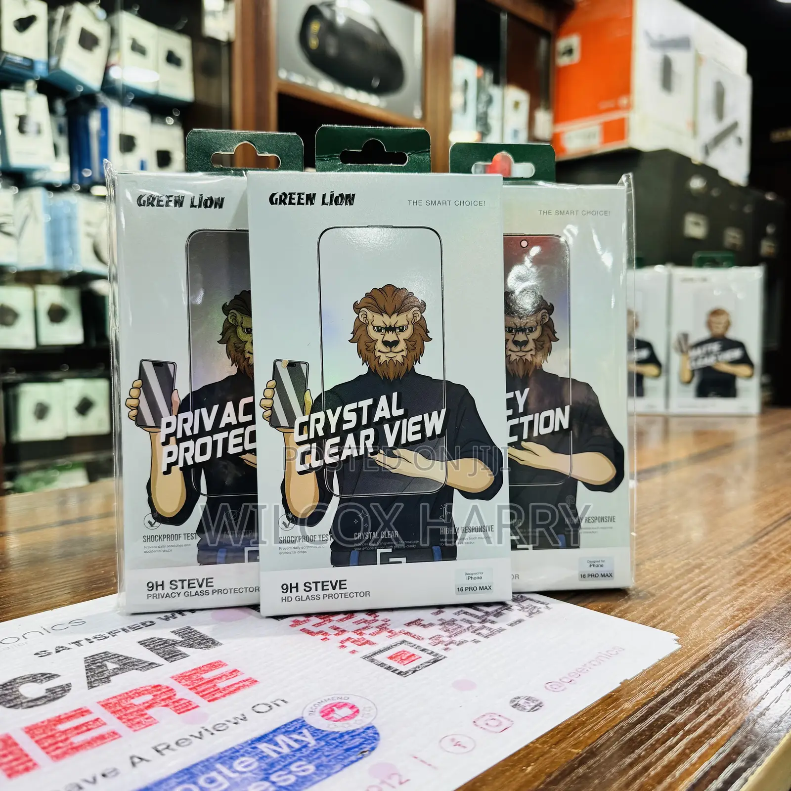 iPhone 16pro Max Screen Guard Original Green Lion