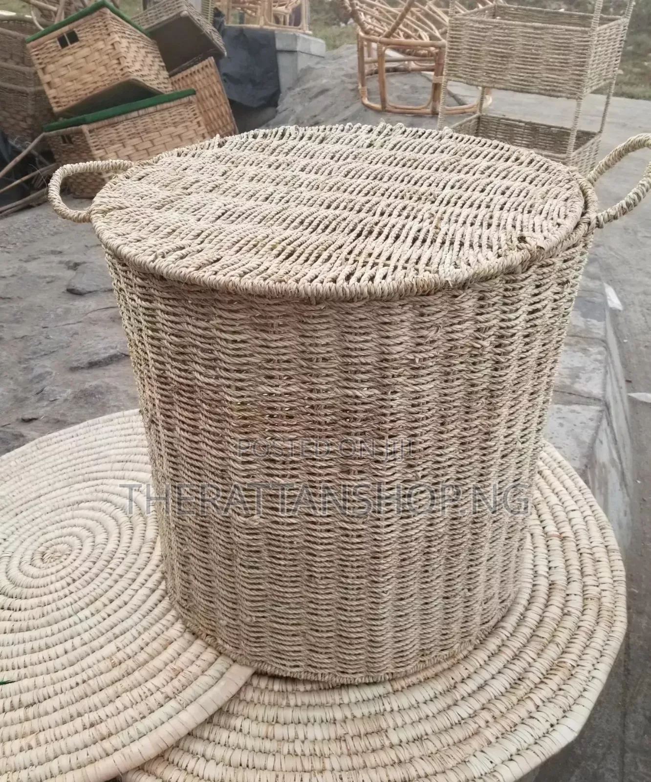 Raffia Laundry Basket