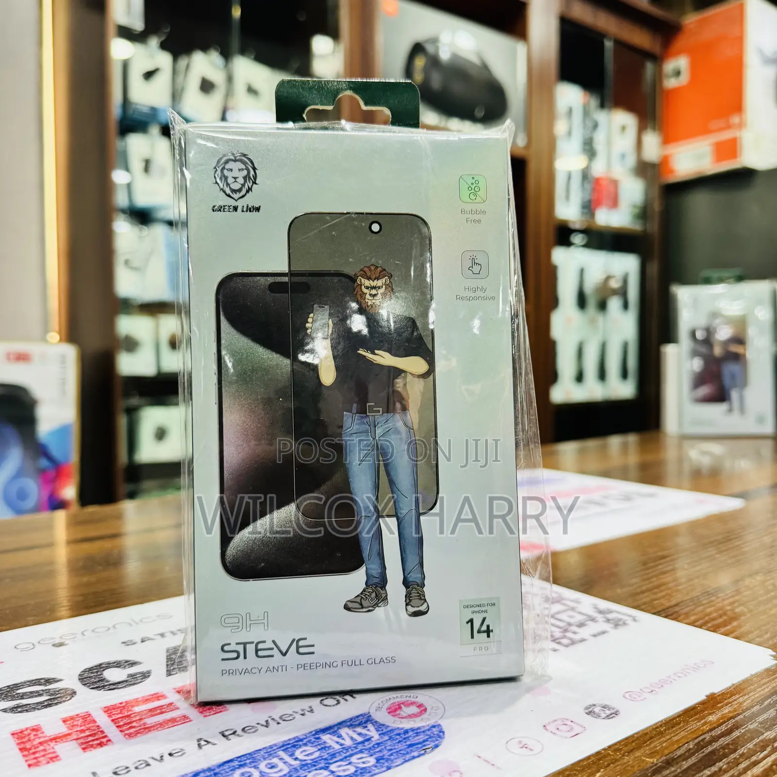 iPhone 14 Pro Screen Guard Original Green Lion