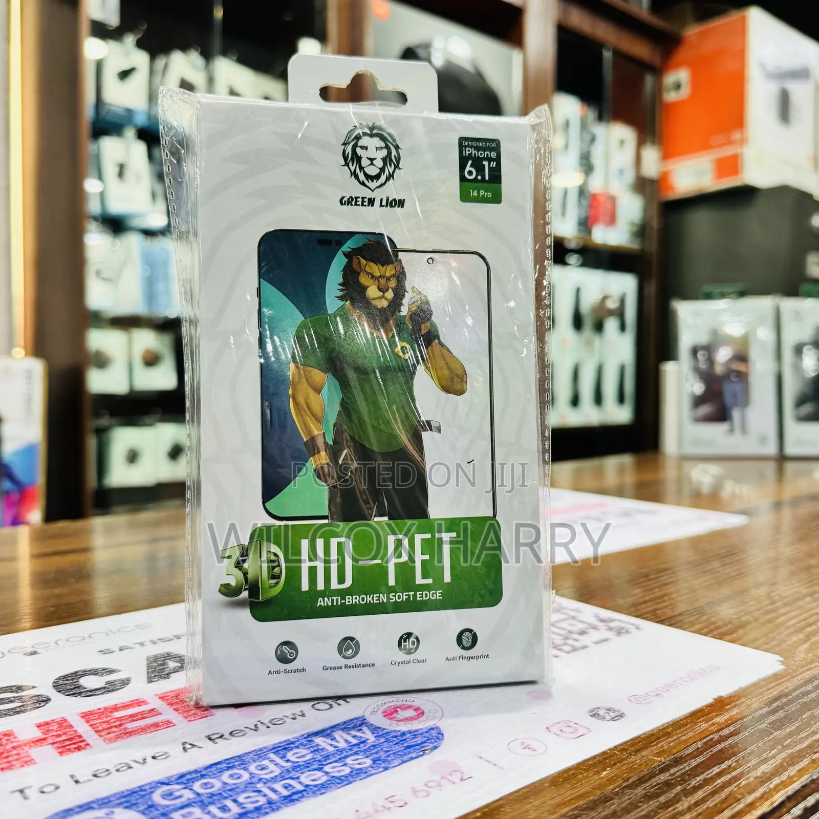 iPhone 14 Pro Screen Guard Original Green Lion