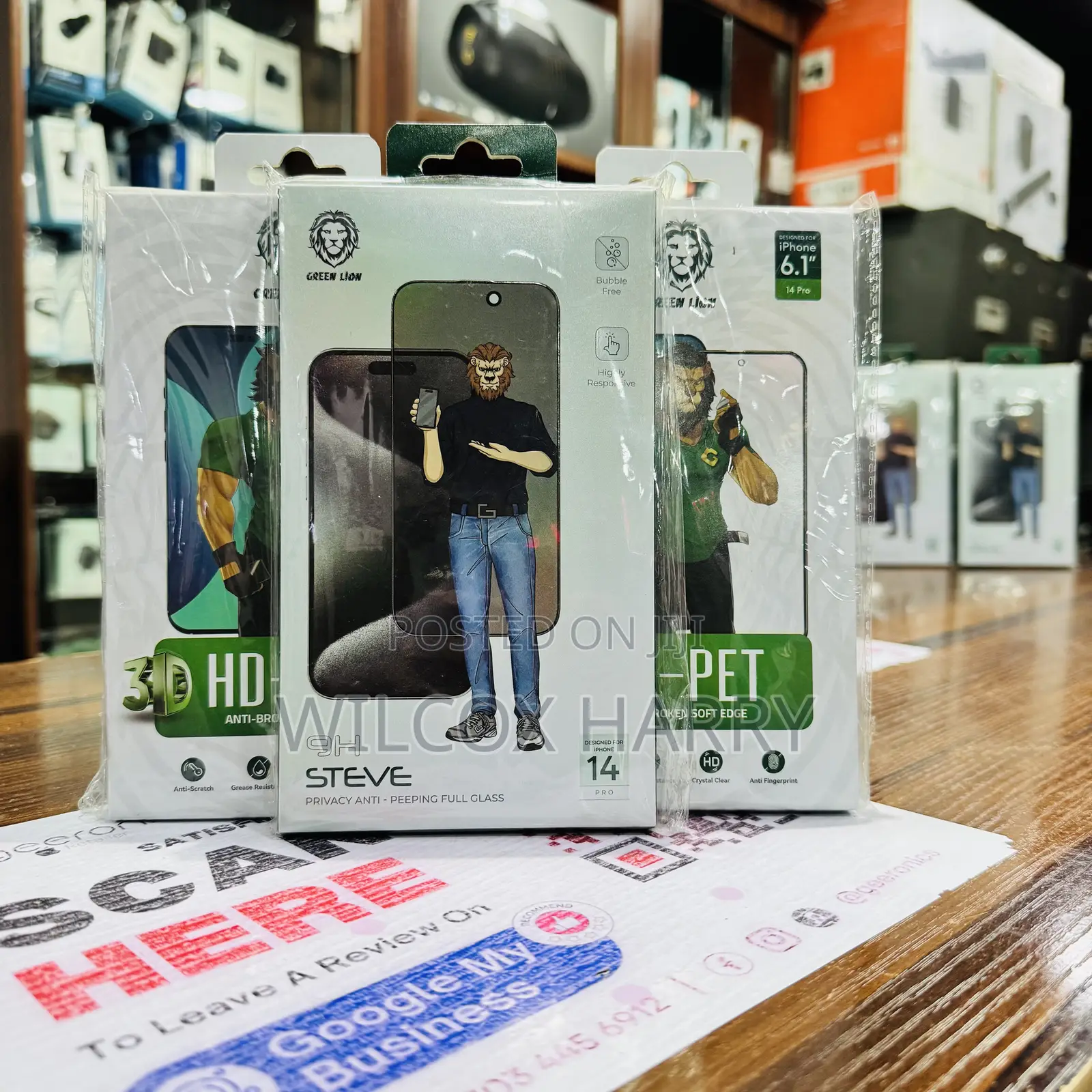 iPhone 14 Pro Screen Guard Original Green Lion