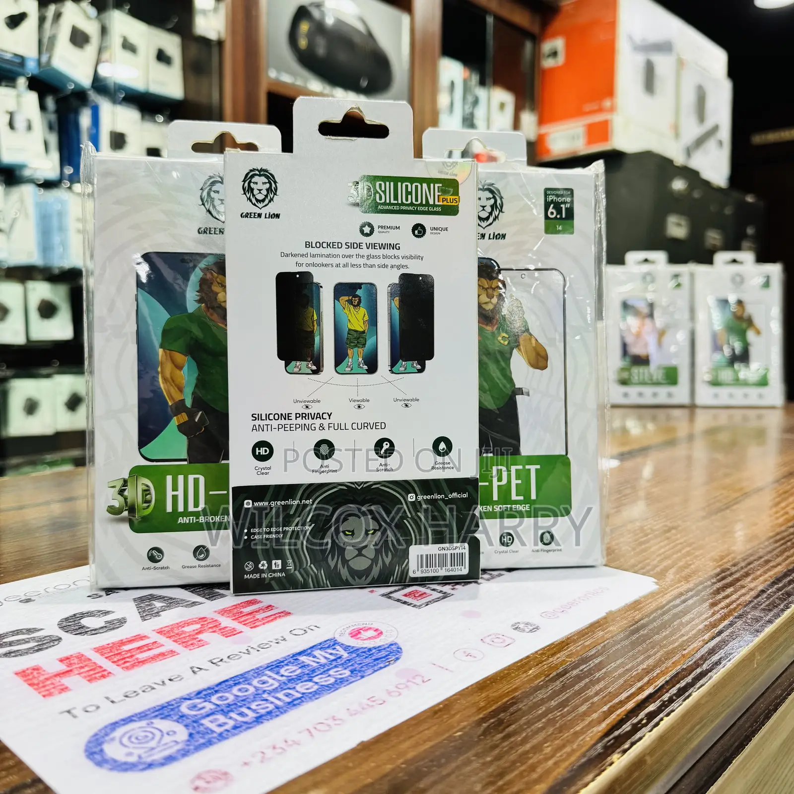 iPhone 14 Screen Guard Original Green Lion