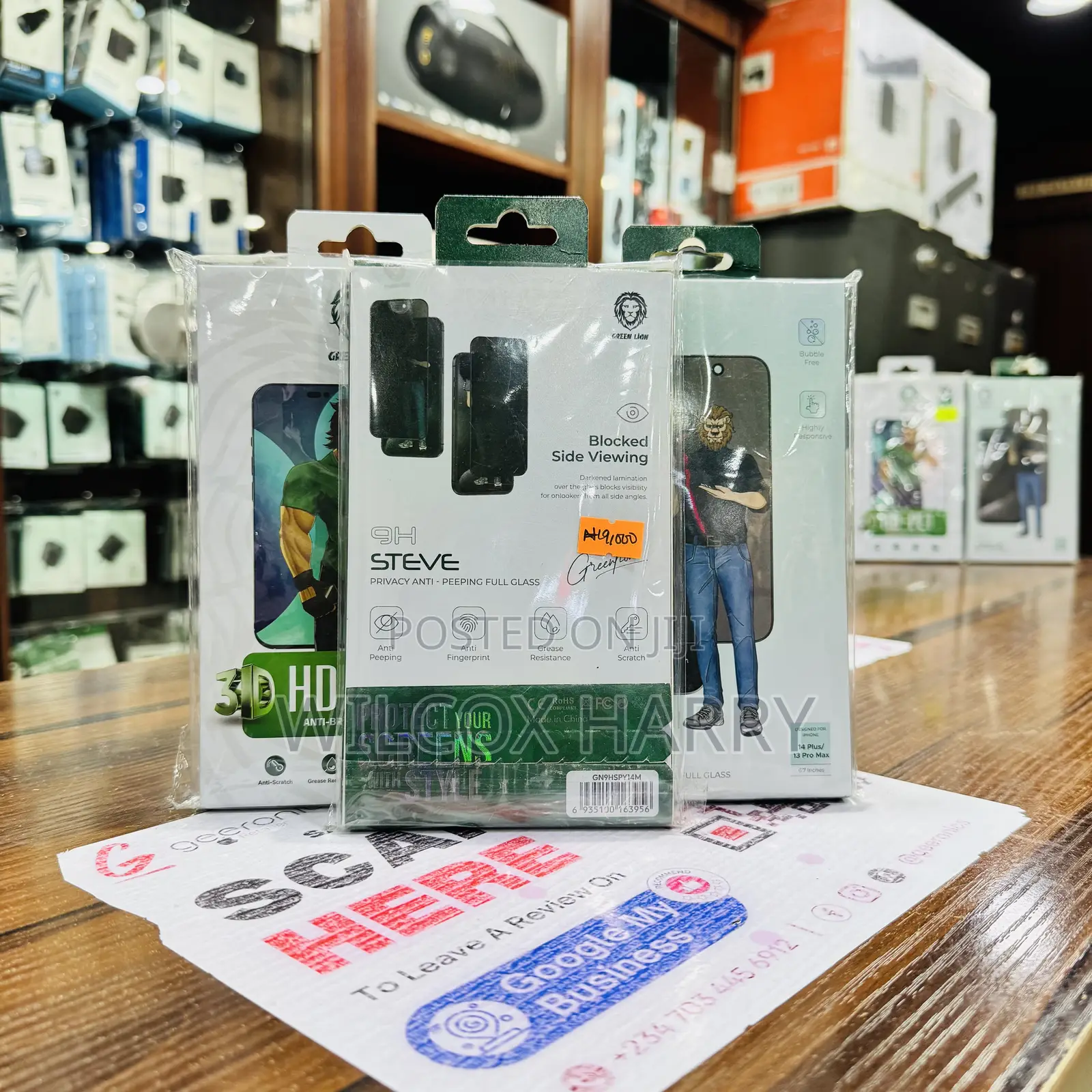 iPhone 14+ Puls 13 Pro Max Screen Guard Green Lion