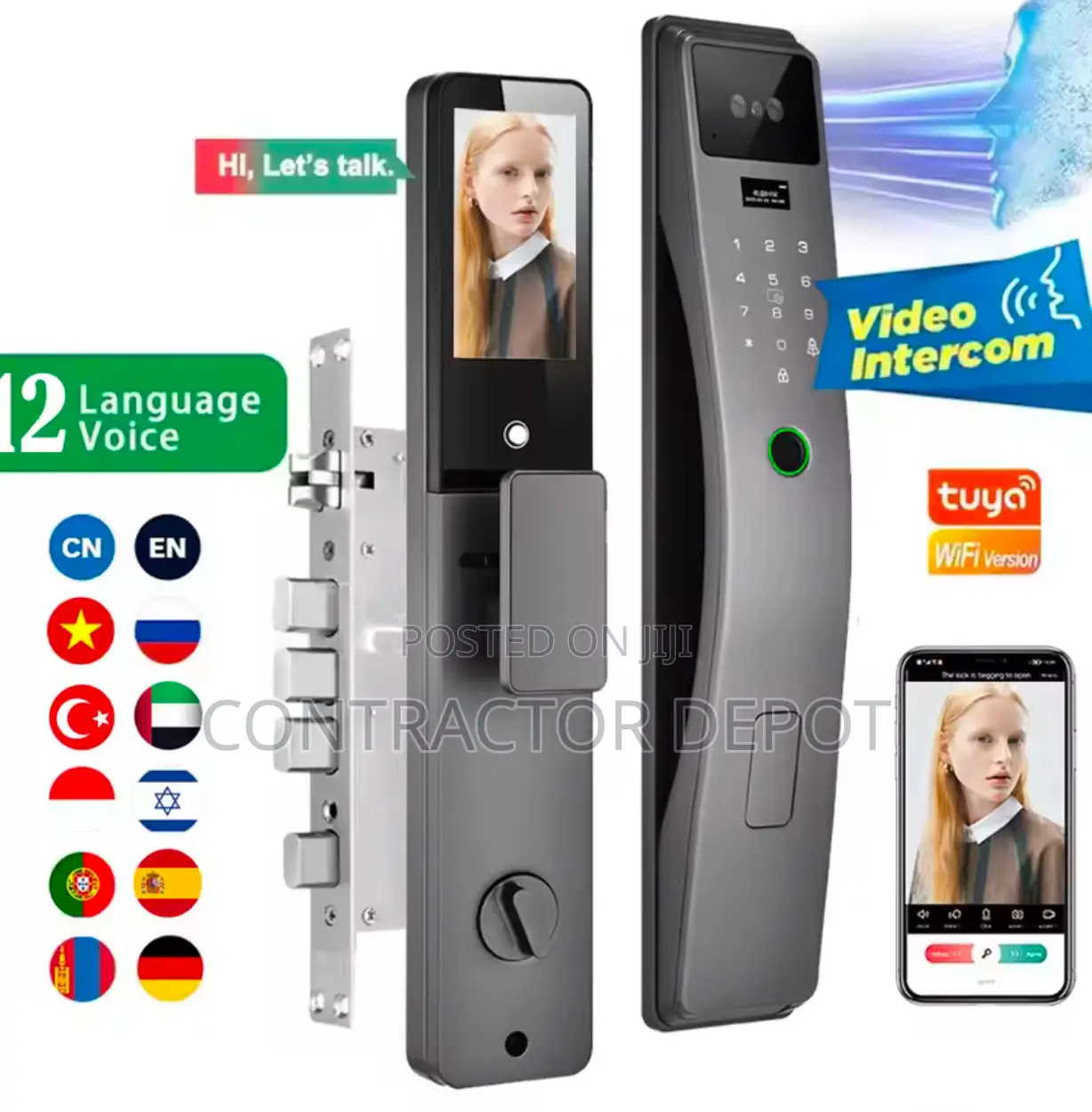 Fingerprint Smart Lock Palm Vein Card Key Door Lock