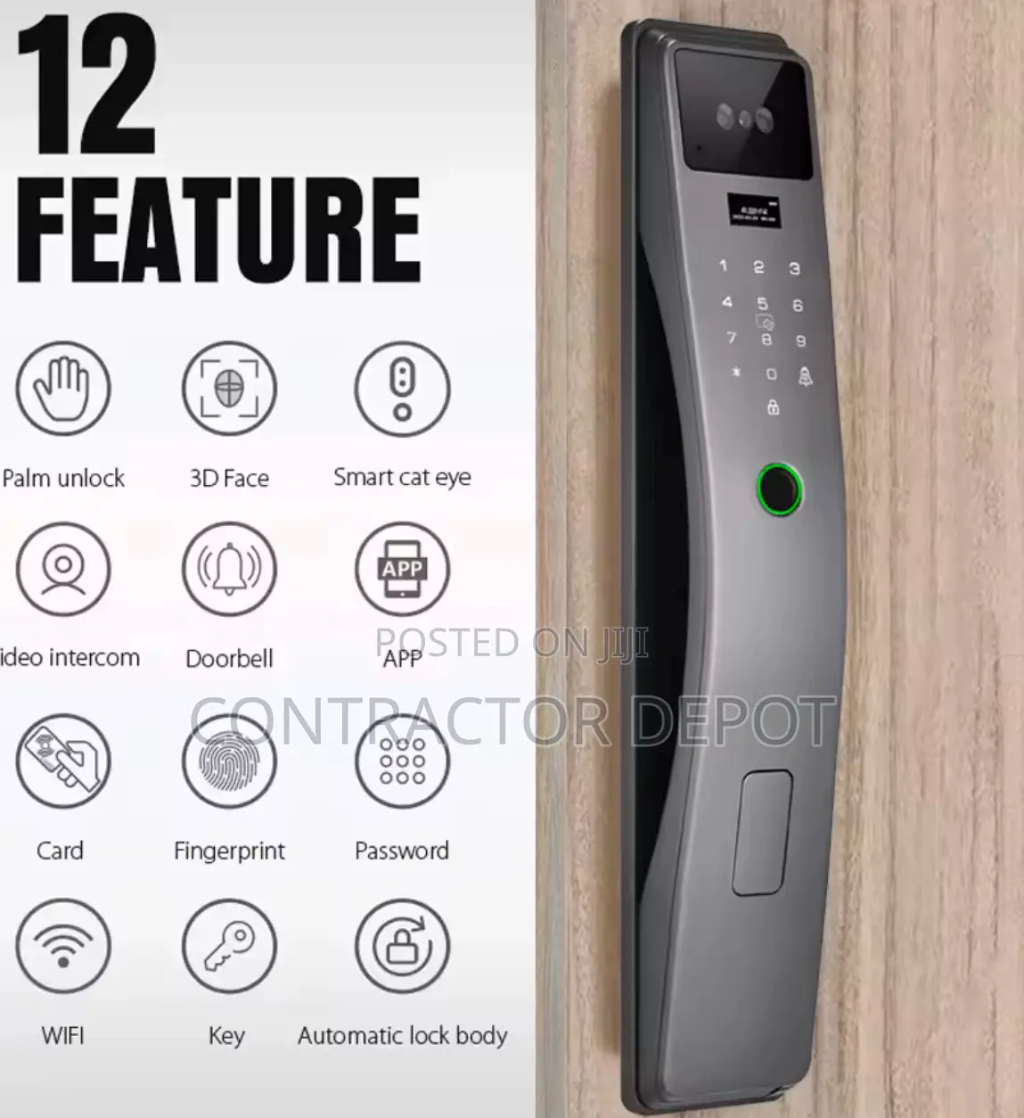 Tuya App Remote Unlock Wifi Digital Smartlock Video Intercom