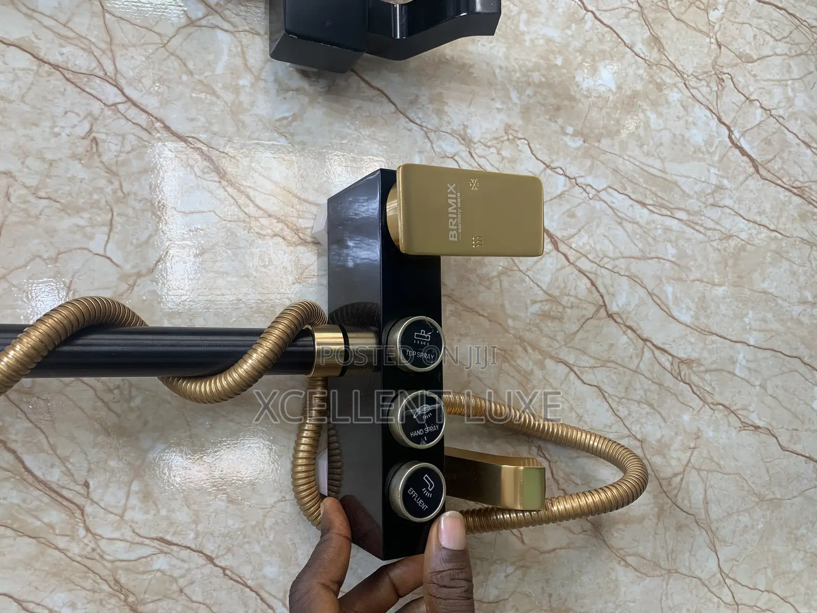 Black and Gold 3 Buttons Shower.